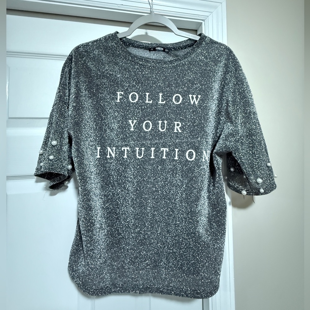 SHEIN Gray Short Sleeve Tee